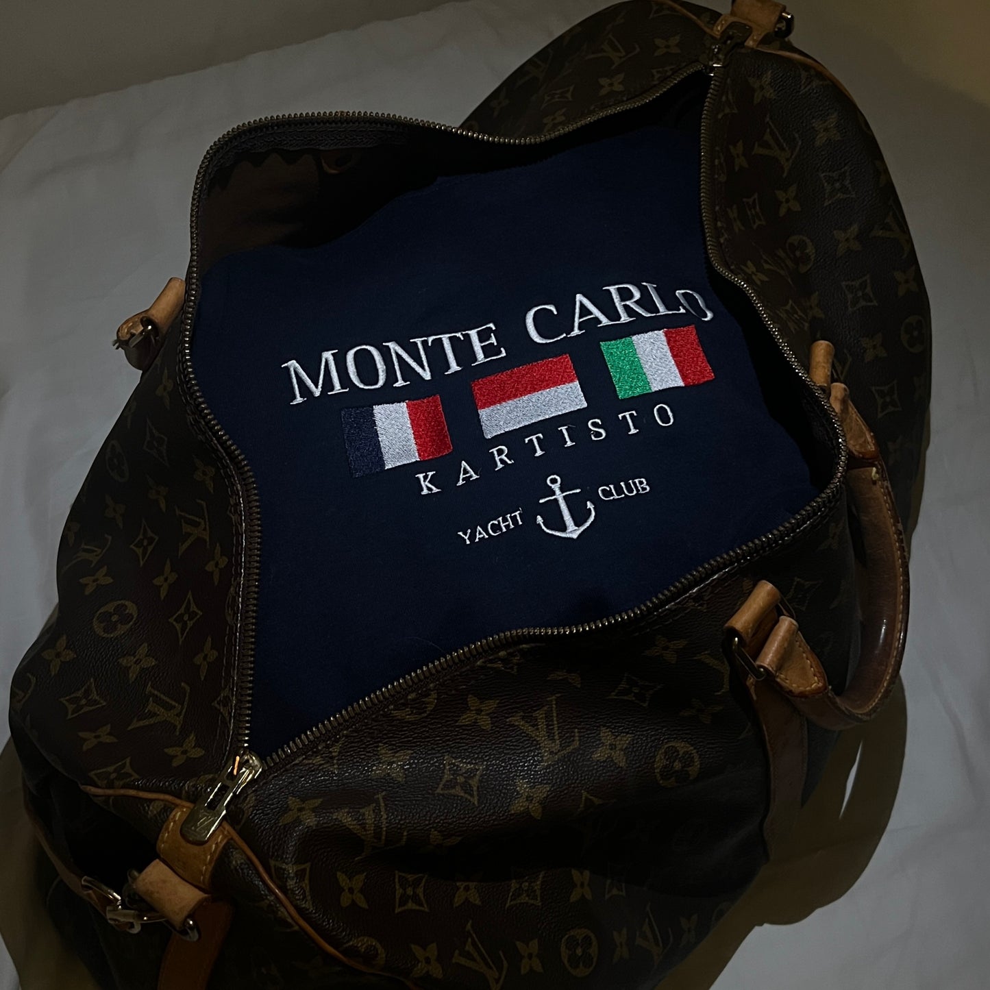 Monte Carlo Embroidered Hoodie - Navy