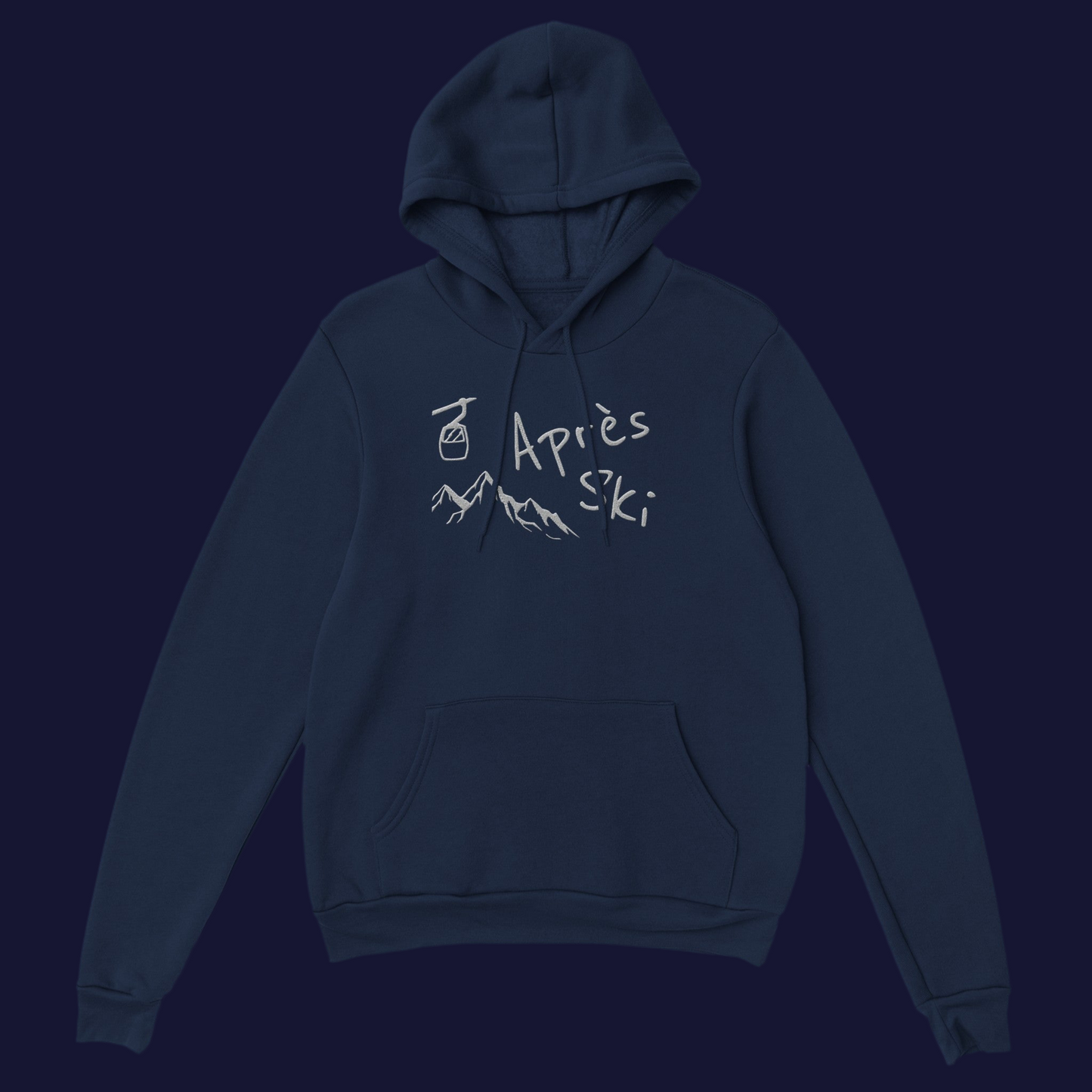 Aprés Ski embroidered hoodie - Navy