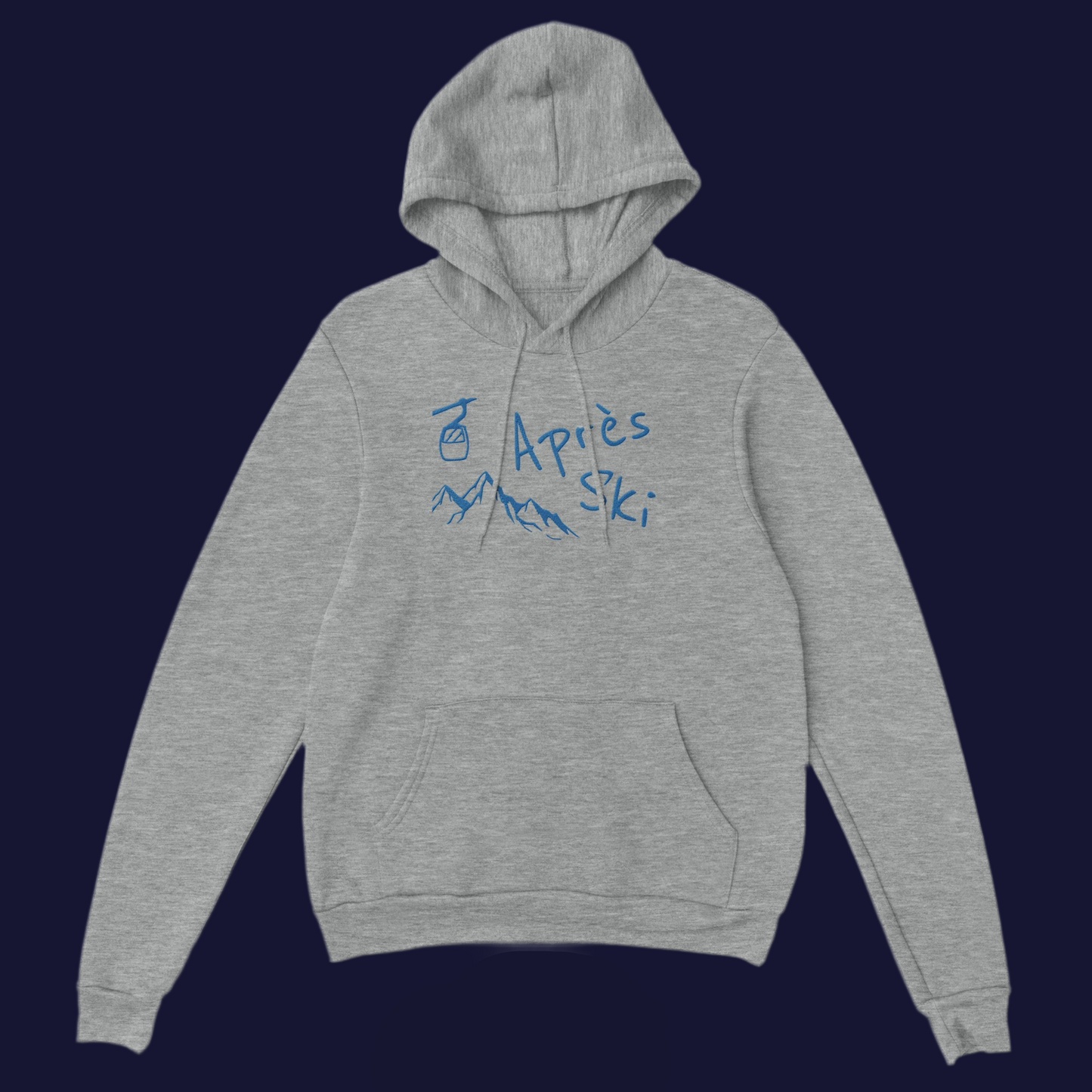Aprés Ski embroidered hoodie - Grey