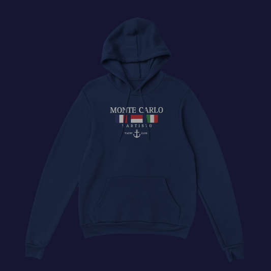 Monte Carlo Embroidered Hoodie - Navy