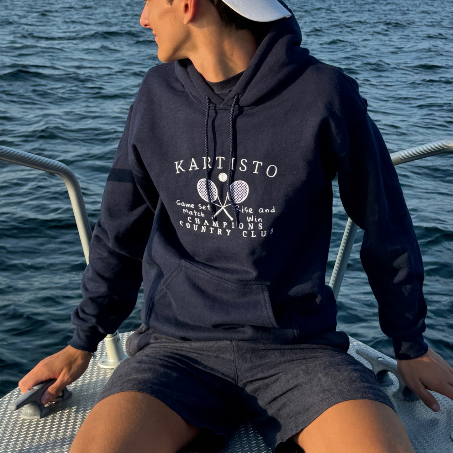 Champions Club Embroidered Hoodie - Navy