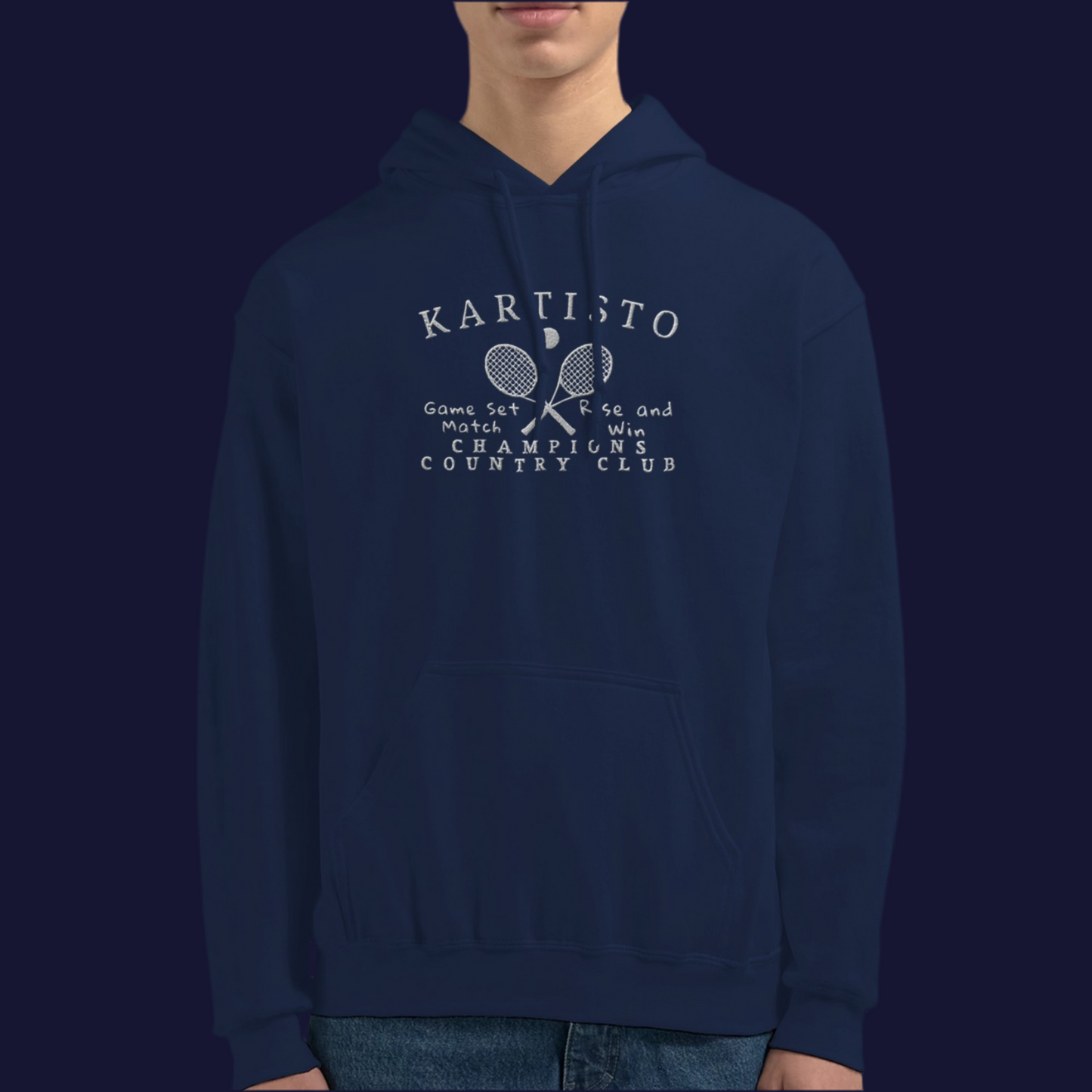 Champions Club Embroidered Hoodie - Navy