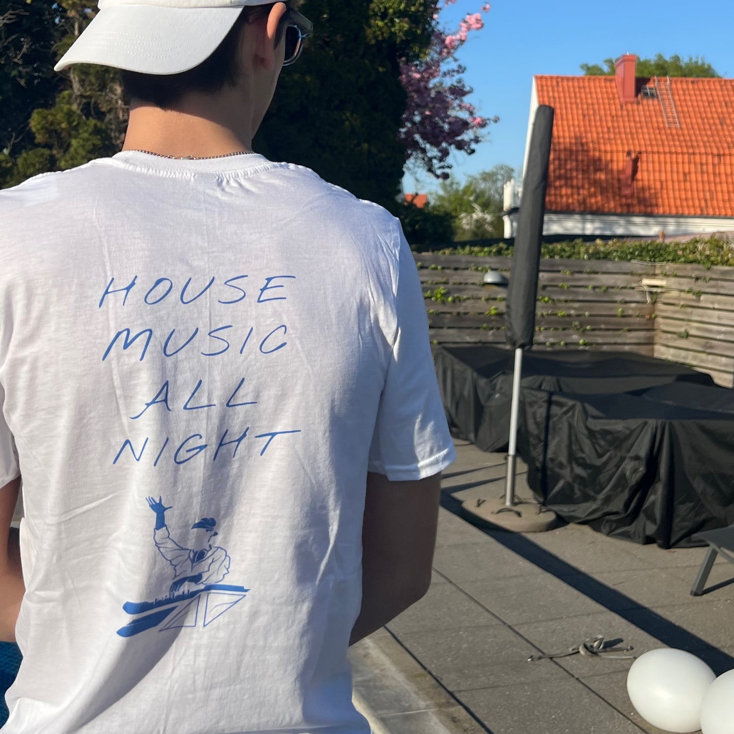 House Music All Night T-shirt Blue